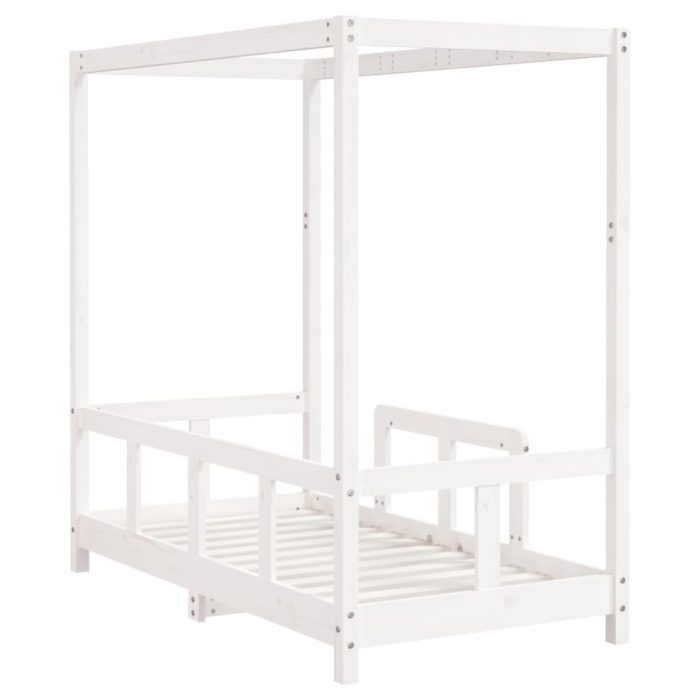 vidaXL Barnesengeramme hvit 70×140 cm heltre furu
