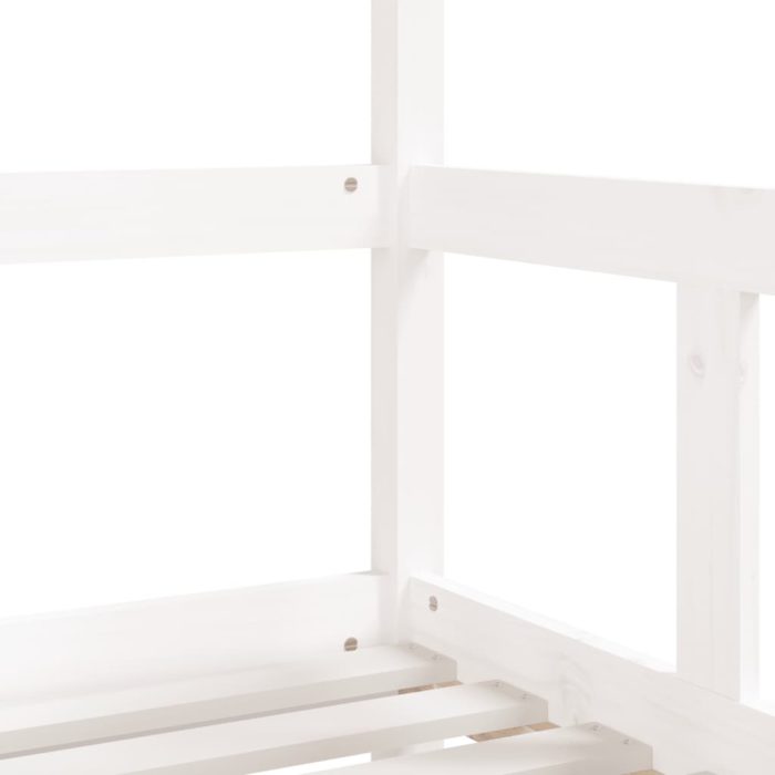 vidaXL Barnesengeramme hvit 70×140 cm heltre furu