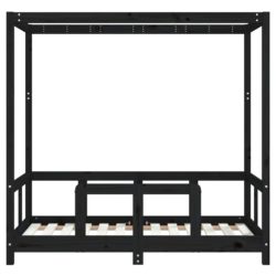 vidaXL Barnesengeramme svart 70×140 cm heltre furu