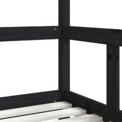 vidaXL Barnesengeramme svart 70×140 cm heltre furu