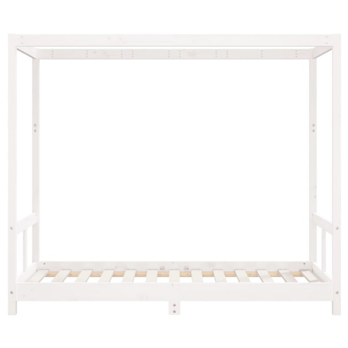 vidaXL Barnesengeramme hvit 80×160 cm heltre furu
