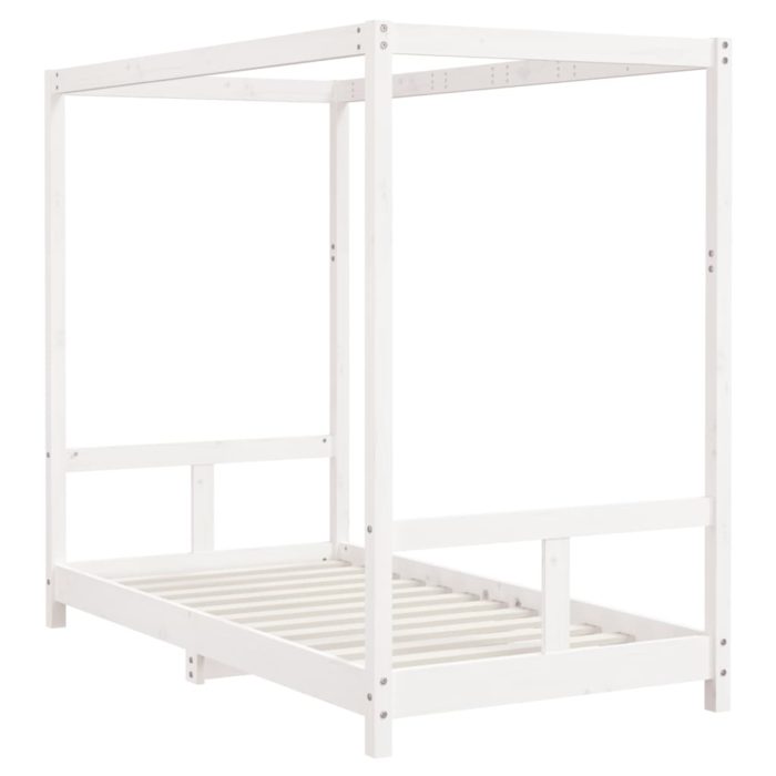 vidaXL Barnesengeramme hvit 80×160 cm heltre furu