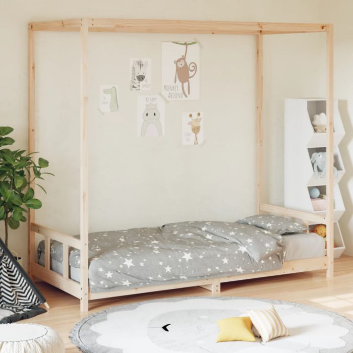 vidaXL Barnesengeramme 90×190 cm heltre furu