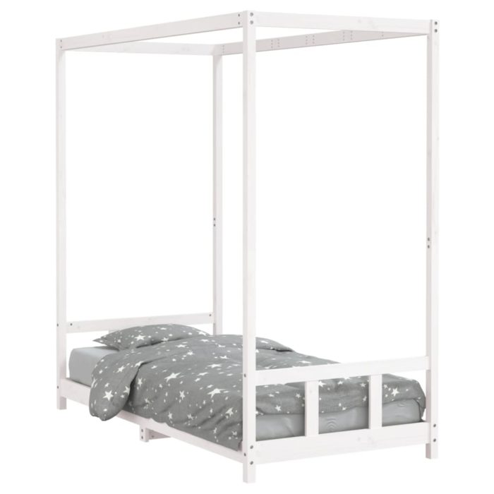 vidaXL Barnesengeramme hvit 90×190 cm heltre furu