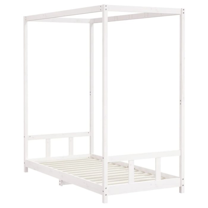 vidaXL Barnesengeramme hvit 90×190 cm heltre furu