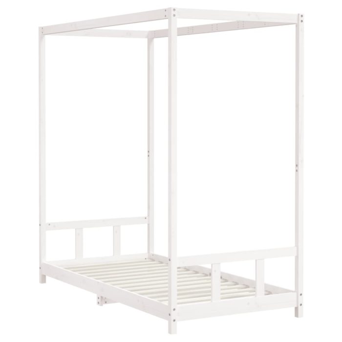 vidaXL Barnesengeramme hvit 90×190 cm heltre furu