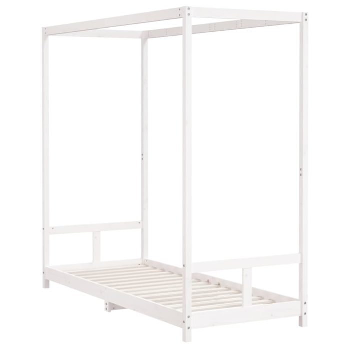 vidaXL Barnesengeramme hvit 80×200 cm heltre furu