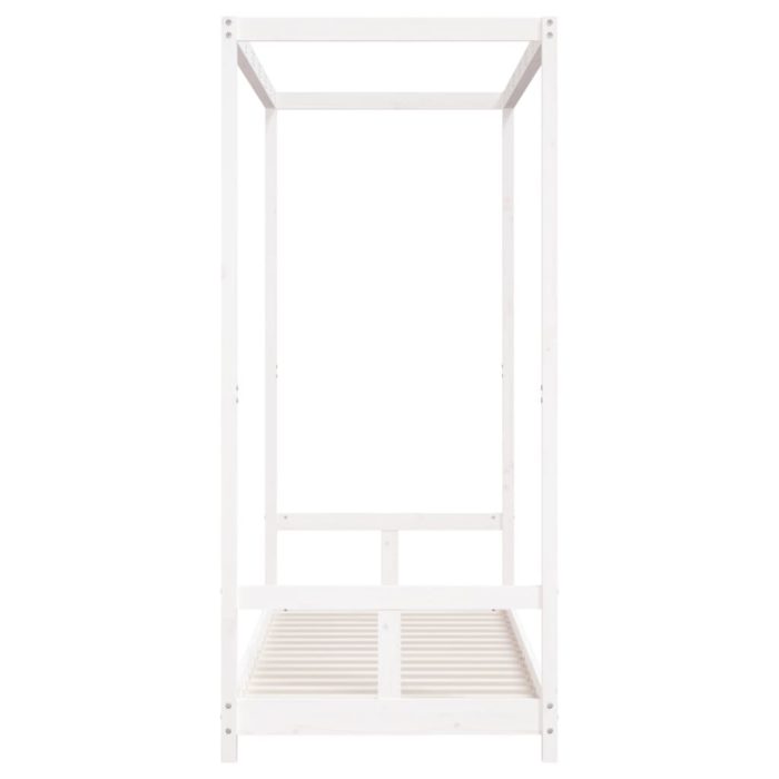 vidaXL Barnesengeramme hvit 80×200 cm heltre furu