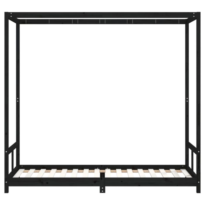 vidaXL Barnesengeramme svart 80×200 cm heltre furu