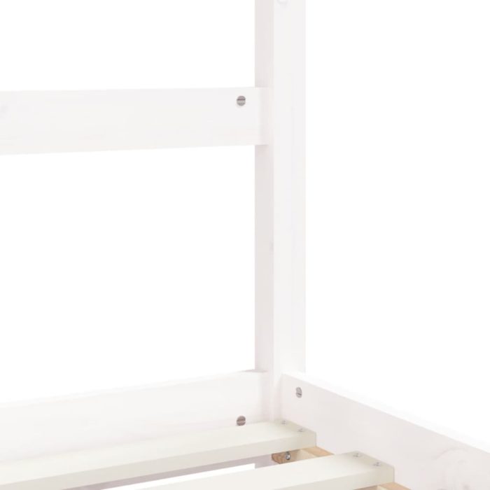 vidaXL Barnesengeramme hvit 90×200 cm heltre furu