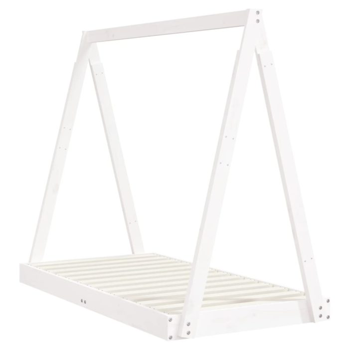 vidaXL Barnesengeramme hvit 70×140 cm heltre furu