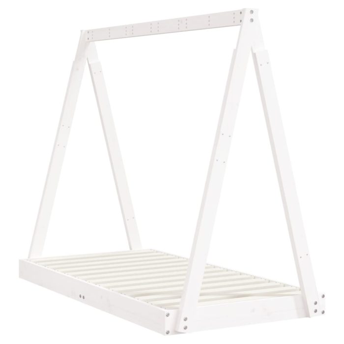 vidaXL Barnesengeramme hvit 70×140 cm heltre furu