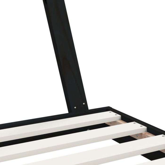 vidaXL Barnesengeramme svart 70×140 cm heltre furu