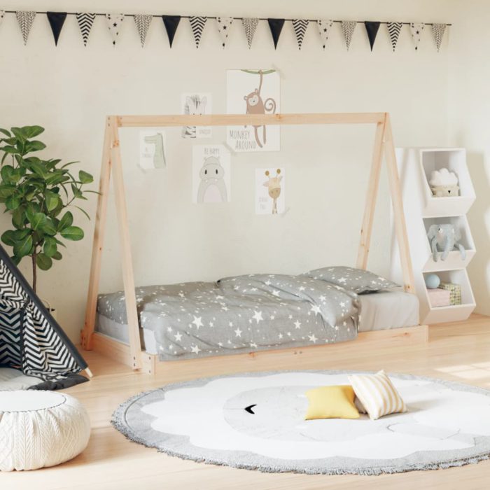 vidaXL Barnesengeramme 80×160 cm heltre furu