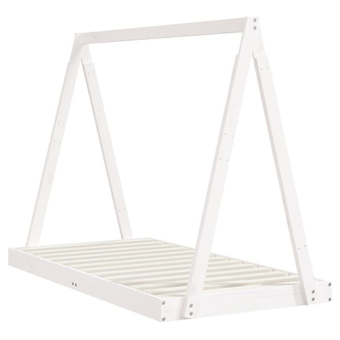 vidaXL Barnesengeramme hvit 80×160 cm heltre furu