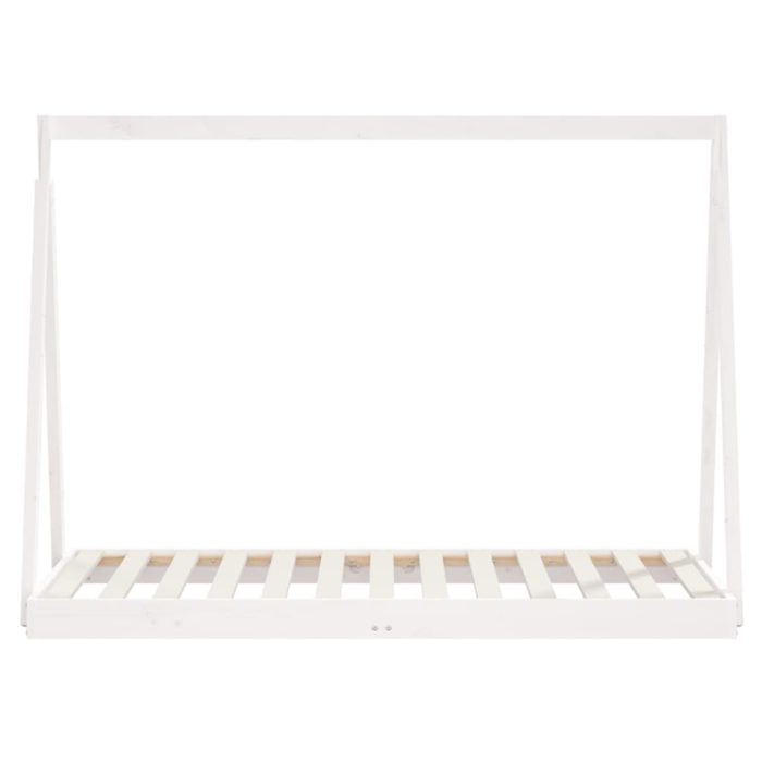 vidaXL Barnesengeramme hvit 80×160 cm heltre furu