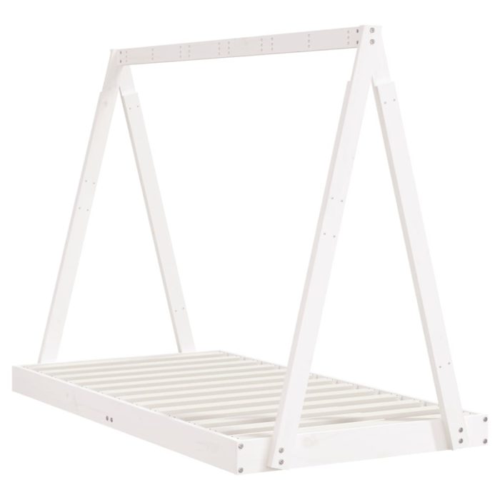 vidaXL Barnesengeramme hvit 80×160 cm heltre furu