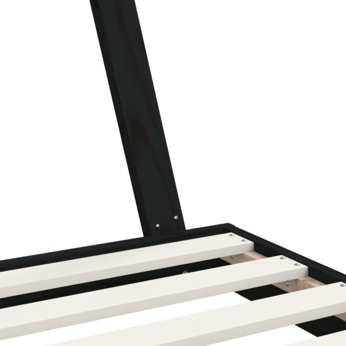 vidaXL Barnesengeramme svart 80×160 cm heltre furu