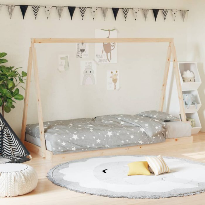 vidaXL Barnesengeramme 90×190 cm heltre furu