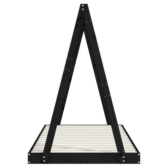vidaXL Barnesengeramme svart 90×190 cm heltre furu