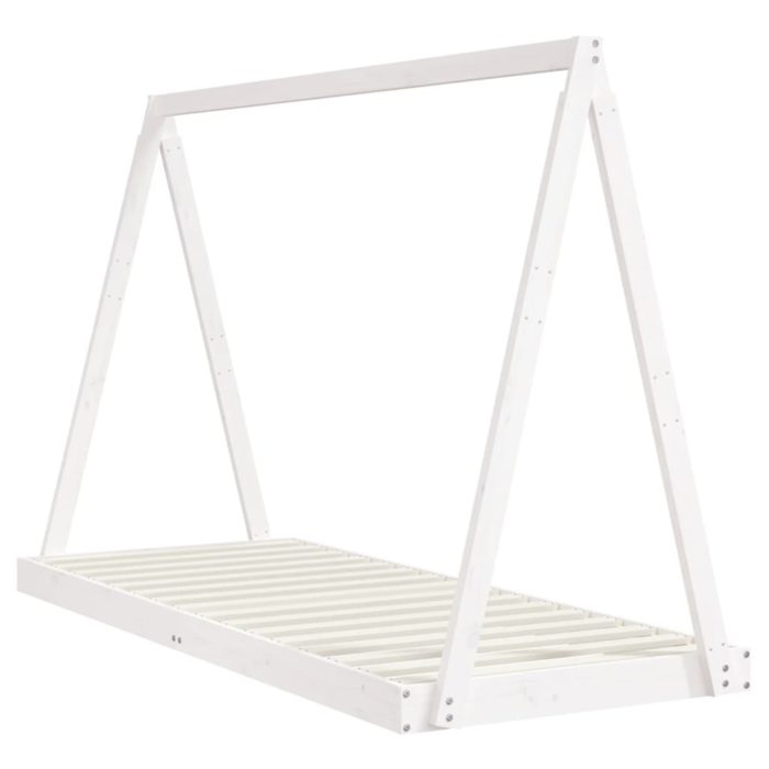 vidaXL Barnesengeramme hvit 80×200 cm heltre furu