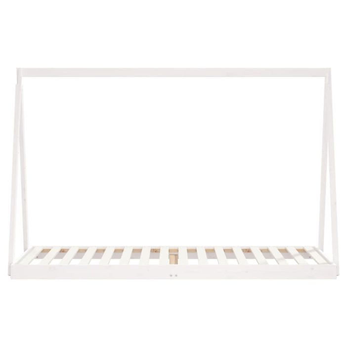 vidaXL Barnesengeramme hvit 80×200 cm heltre furu