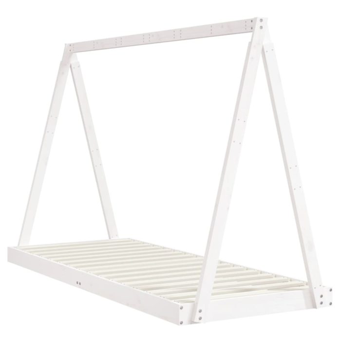 vidaXL Barnesengeramme hvit 80×200 cm heltre furu