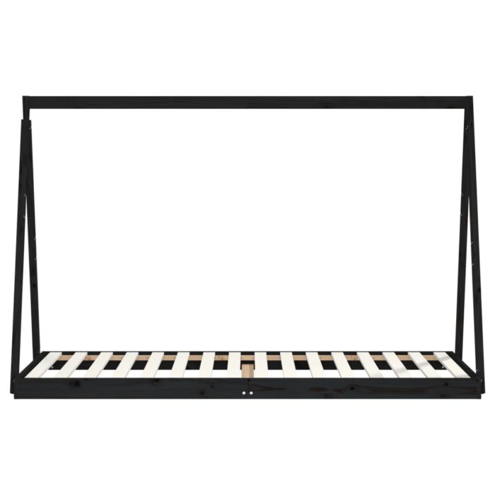 vidaXL Barnesengeramme svart 80×200 cm heltre furu