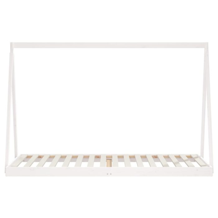 vidaXL Barnesengeramme hvit 90×200 cm heltre furu