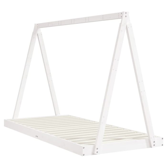 vidaXL Barnesengeramme hvit 90×200 cm heltre furu