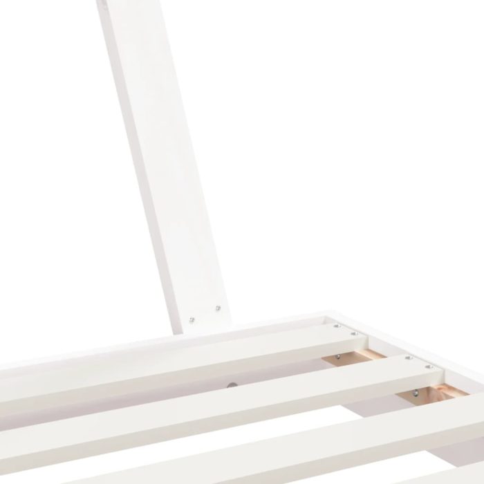 vidaXL Barnesengeramme hvit 90×200 cm heltre furu