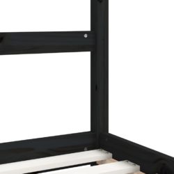 vidaXL Barnesengeramme med skuffer svart 80×160 cm heltre furu