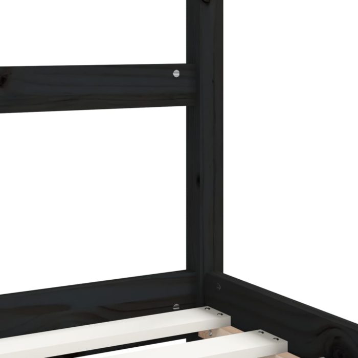 vidaXL Barnesengeramme med skuffer svart 80×200 cm heltre furu
