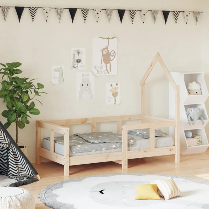 vidaXL Barnesengeramme 70×140 cm heltre furu