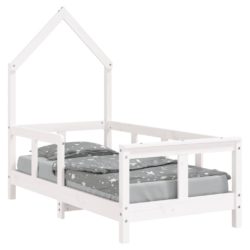 vidaXL Barnesengeramme hvit 70×140 cm heltre furu