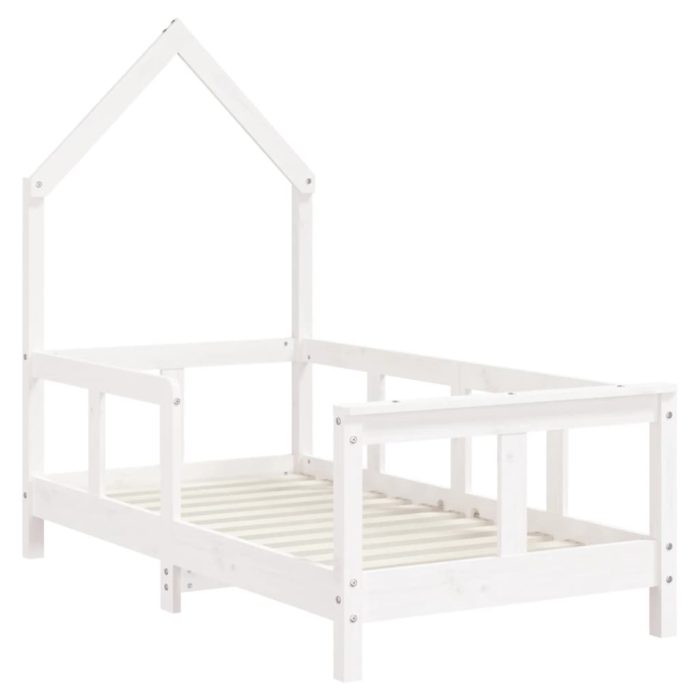 vidaXL Barnesengeramme hvit 70×140 cm heltre furu