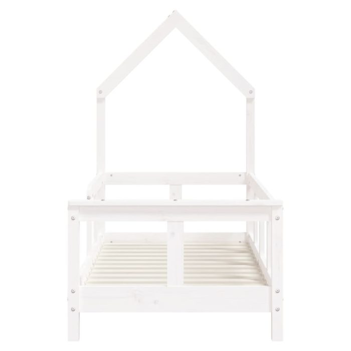 vidaXL Barnesengeramme hvit 70×140 cm heltre furu