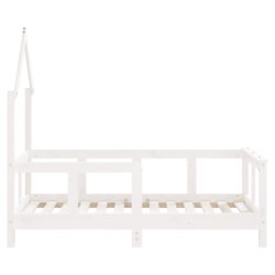 vidaXL Barnesengeramme hvit 70×140 cm heltre furu