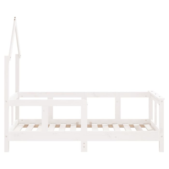 vidaXL Barnesengeramme hvit 70×140 cm heltre furu