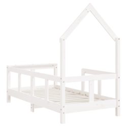 vidaXL Barnesengeramme hvit 70×140 cm heltre furu