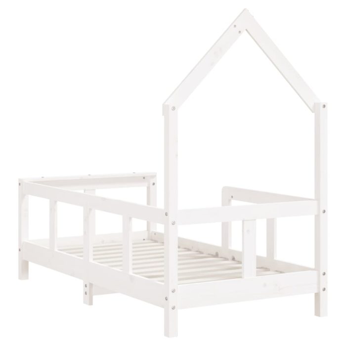 vidaXL Barnesengeramme hvit 70×140 cm heltre furu