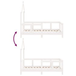 vidaXL Barnesengeramme hvit 70×140 cm heltre furu