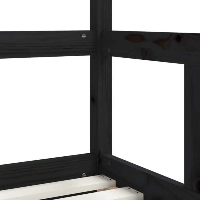 vidaXL Barnesengeramme svart 70×140 cm heltre furu