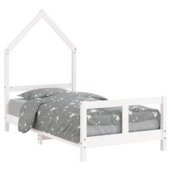 vidaXL Barnesengeramme hvit 80×160 cm heltre furu
