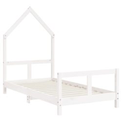 vidaXL Barnesengeramme hvit 80×160 cm heltre furu