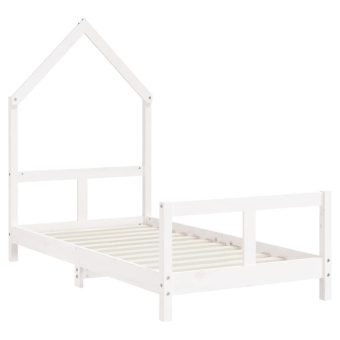 vidaXL Barnesengeramme hvit 80×160 cm heltre furu