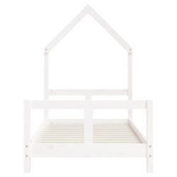 vidaXL Barnesengeramme hvit 80×160 cm heltre furu