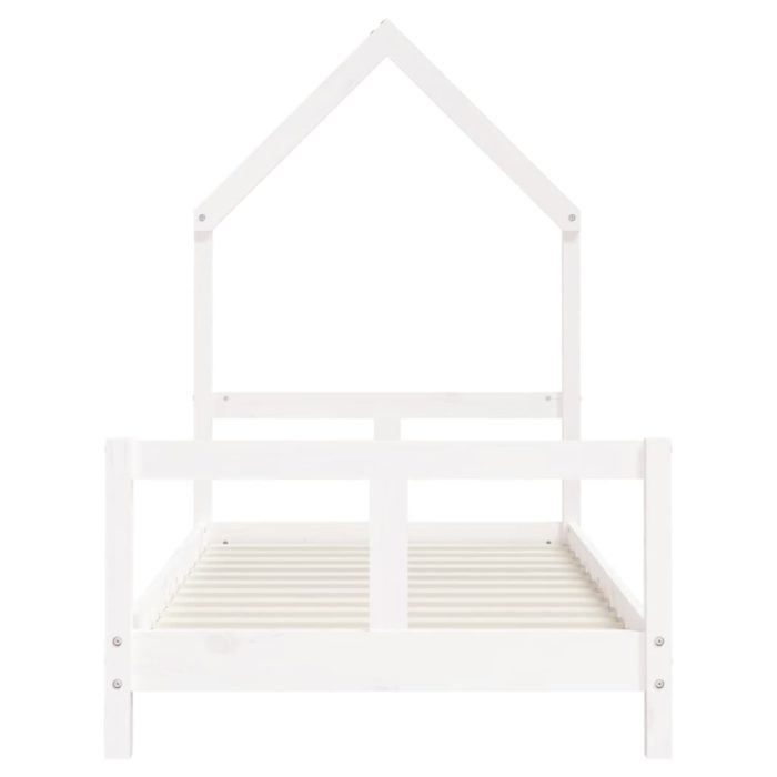 vidaXL Barnesengeramme hvit 80×160 cm heltre furu