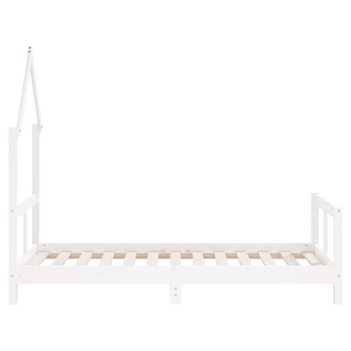 vidaXL Barnesengeramme hvit 80×160 cm heltre furu