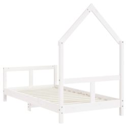 vidaXL Barnesengeramme hvit 80×160 cm heltre furu